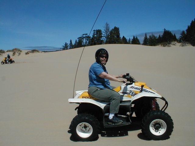 Jancy riding the dunes