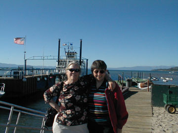 Janet and June before boarding the Tahoe Queen