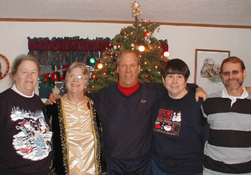 Christmas 2001 in Coos Bay - the five J's