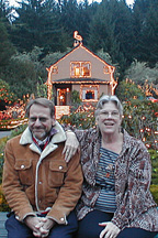 Jerry and Jeanne at Shore Acres - Christmas 2001