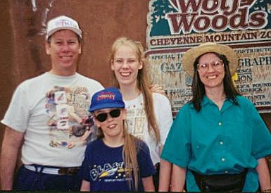 Brother John, his wife, Tammy, and their girls, Caitlin and Carissa