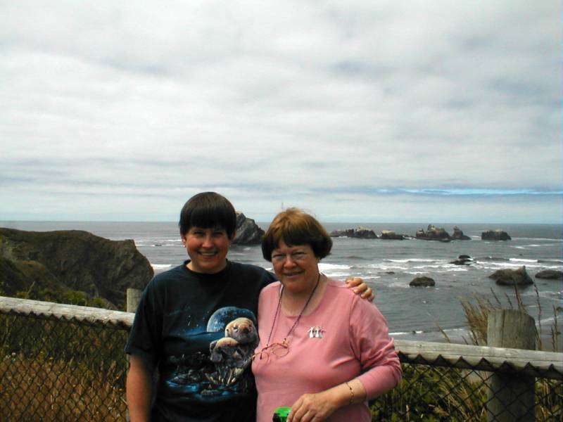 June & Ann at Face Rock in Bandon