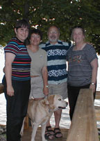 June, Val, Bob, Janet and "rent a dog" Gus