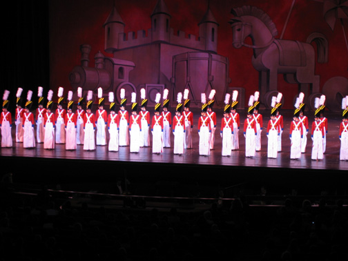 Rockettes as toy soldiers