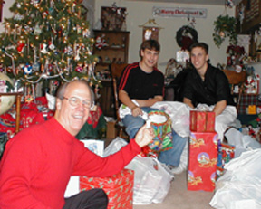 The Horton men - Christmas 2002